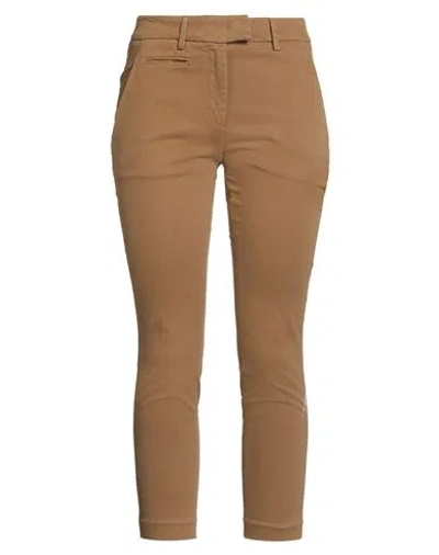 DONDUP DONDUP WOMAN PANTS MUSTARD SIZE 27 COTTON, ELASTANE