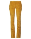 Dondup Woman Pants Mustard Size 29 Cotton, Elastane In Yellow