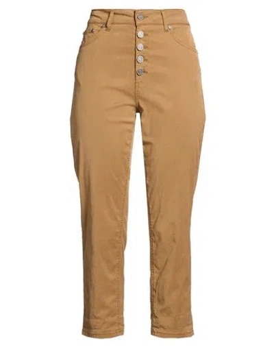 Dondup Woman Pants Mustard Size 29 Lyocell, Cotton, Elastane In Brown