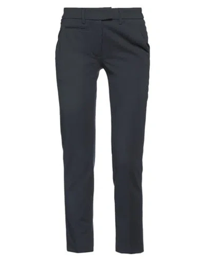 Dondup Woman Pants Navy Size 24 Modal, Polyamide, Elastane In Navy Blue