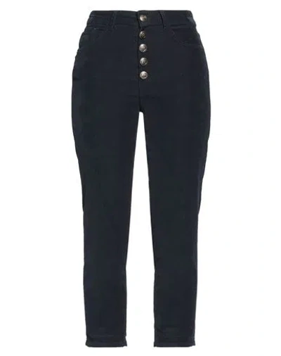 DONDUP DONDUP WOMAN PANTS NAVY SIZE 28 COTTON, LYOCELL, ELASTANE
