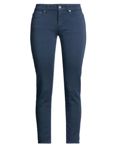 Dondup Woman Pants Navy Size 25 Cotton, Elastomultiester, Elastane