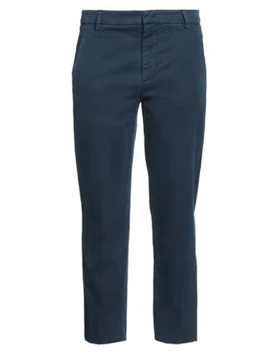 Dondup Woman Pants Navy Size 26 Cotton, Lyocell, Elastane In Blue