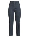 Dondup Woman Pants Navy Size 26 Linen, Lyocell, Elastane In Blue