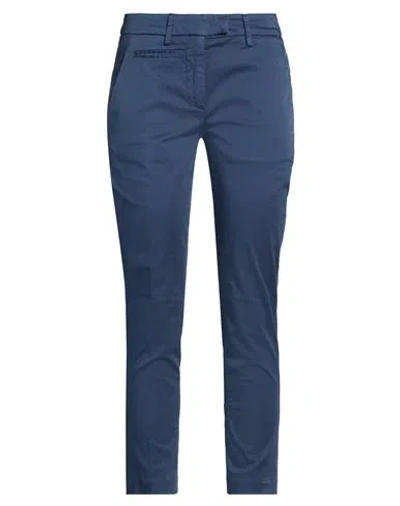 Dondup Woman Pants Navy Size 27 Cotton, Elastane In Blue