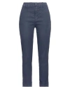 Dondup Woman Pants Navy Size 30 Linen, Lyocell, Elastane In Navy