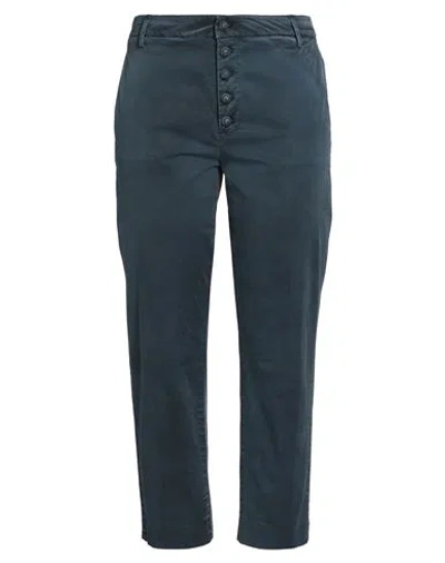 Dondup Woman Pants Navy Size 31 Cotton, Elastane