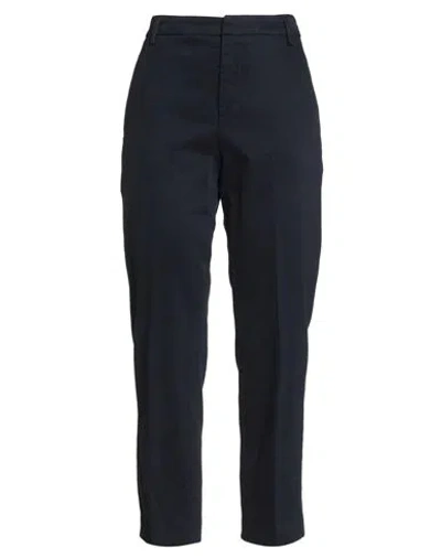 DONDUP DONDUP WOMAN PANTS NAVY SIZE 31 COTTON, ELASTANE