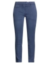 Dondup Woman Pants Navy Size 31 Linen, Lyocell, Elastane In Blue
