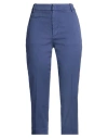 Dondup Woman Pants Navy Size 4 Cotton, Lyocell, Elastane In Blue