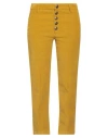 Dondup Woman Pants Marigold Size 24 Cotton, Lyocell, Elastane In Yellow