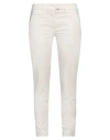 Dondup Woman Pants Off White Size 30 Cotton, Elastane