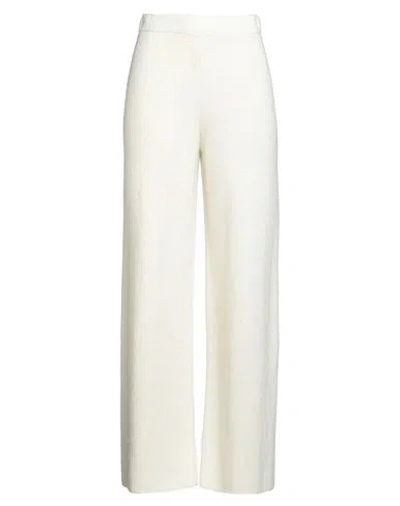 Dondup Woman Pants Off White Size 6 Wool, Polyamide, Viscose, Alpaca Wool, Cashmere