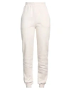 Dondup Woman Pants Off White Size Xs Cotton, Elastane