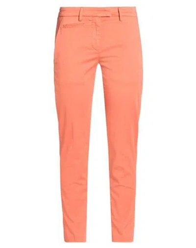 Dondup Woman Pants Orange Size 27 Cotton, Elastane