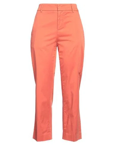 Dondup Woman Pants Orange Size 27 Cotton, Elastane