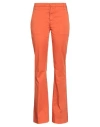 Dondup Woman Pants Orange Size 28 Cotton, Elastane In Orange