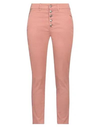 Dondup Woman Pants Pastel Pink Size 25 Cotton, Lyocell, Elastane