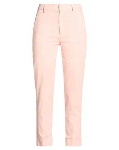 Dondup Woman Pants Pink Size 26 Cotton, Elastane