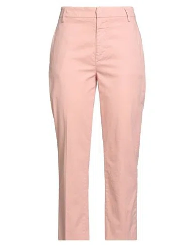 Dondup Woman Pants Pink Size 28 Cotton, Elastane