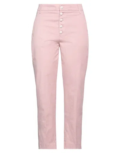 DONDUP DONDUP WOMAN PANTS PINK SIZE 28 COTTON, ELASTANE