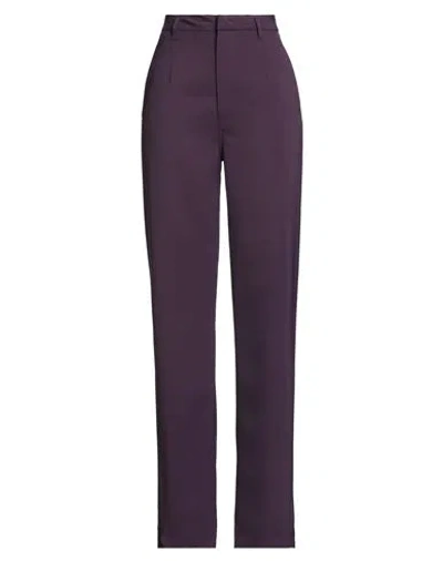 Dondup Woman Pants Plum Size 28 Viscose, Elastane In Purple