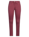 Dondup Woman Pants Plum Size 31 Cotton, Elastomultiester, Elastane In Purple