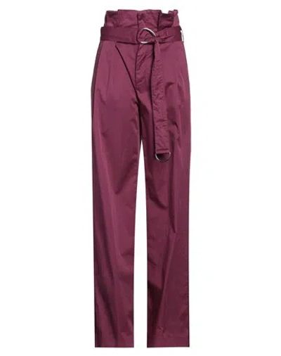Dondup Woman Pants Plum Size 6 Cotton, Elastane In Purple