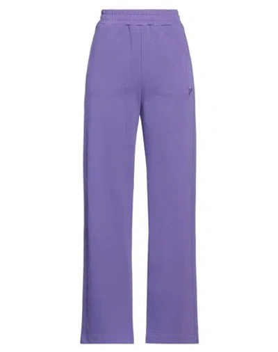 Dondup Woman Pants Purple Size L Cotton, Polyester
