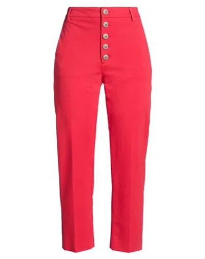 Dondup Woman Pants Red Size 27 Modal, Polyamide, Elastane