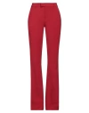 Dondup Woman Pants Red Size 6 Polyester, Virgin Wool, Elastane