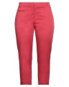 Dondup Woman Jeans Red Size 25 Cotton, Elastomultiester, Elastane