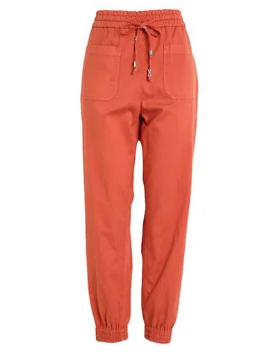 Dondup Woman Pants Rust Size 26 Cotton, Elastane In Orange