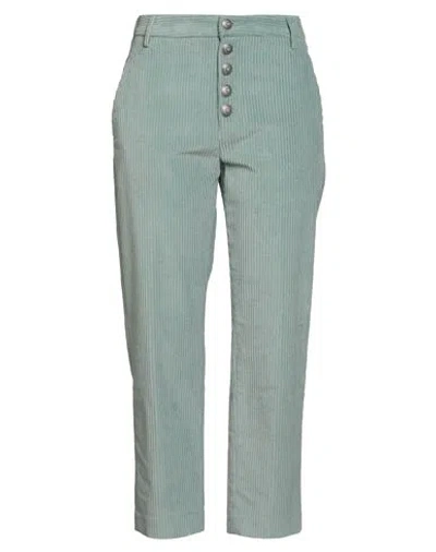 Dondup Woman Pants Sage Green Size 29 Cotton, Elastane