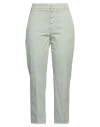 Dondup Woman Pants Sage Green Size 30 Cotton, Elastane