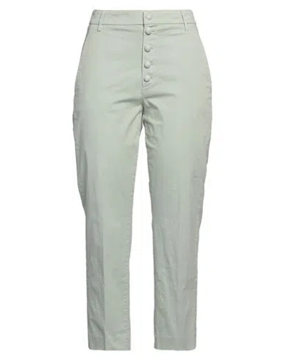 Dondup Woman Pants Sage Green Size 30 Cotton, Elastane