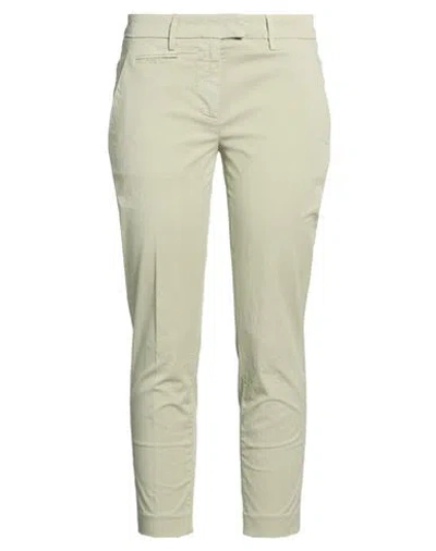 Dondup Woman Pants Sage Green Size 32 Cotton, Elastane
