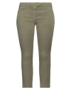 Dondup Woman Pants Sage Green Size 32 Linen, Lyocell, Elastane