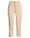 Dondup Woman Pants Sand Size 26 Lyocell, Cotton, Elastane In Neutral
