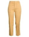 Dondup Woman Pants Sand Size 27 Linen, Lyocell, Elastane In Brown