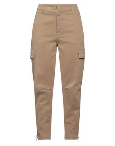 Dondup Woman Pants Sand Size 29 Cotton, Elastane In Beige