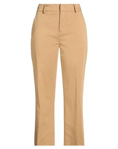 Dondup Woman Pants Sand Size 28 Cotton, Silk, Elastane In Neutral