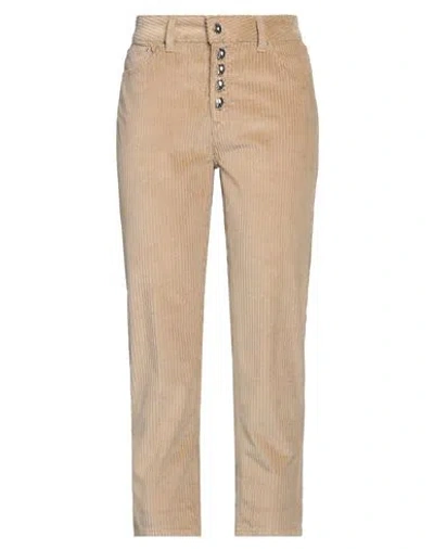 Dondup Woman Pants Sand Size 27 Cotton, Elastane In Beige