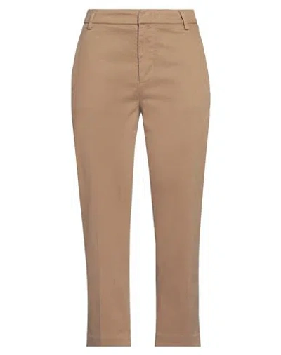 Dondup Woman Pants Sand Size 29 Cotton, Elastane In Beige