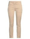 Dondup Woman Pants Sand Size 31 Linen, Lyocell, Elastane In Beige