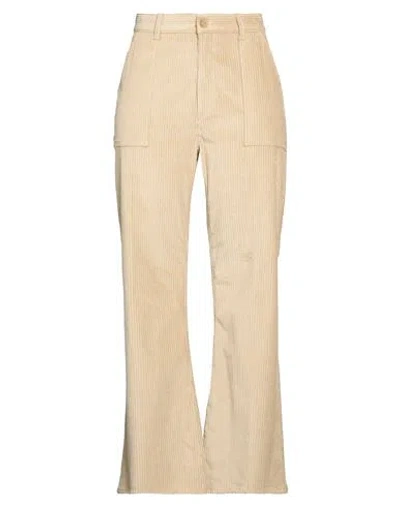 Dondup Woman Pants Sand Size 32 Cotton, Elastane In Neutral