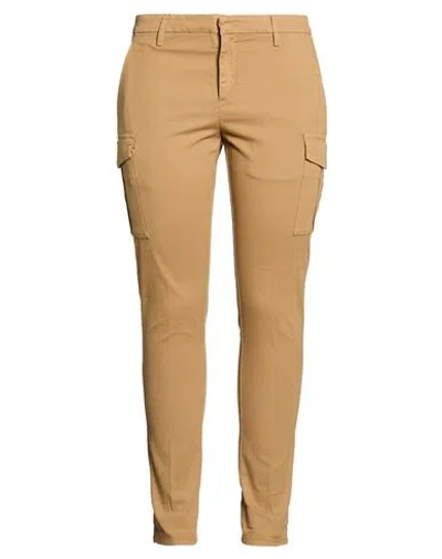 Dondup Woman Pants Sand Size 33 Cotton, Elastane In Beige