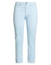 Dondup Woman Pants Sky Blue Size 25 Cotton In Blue