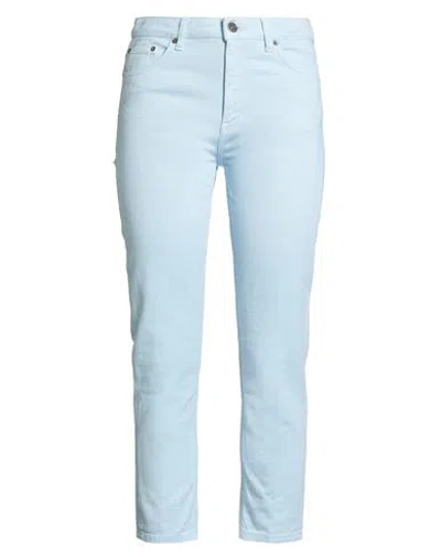Dondup Woman Pants Sky Blue Size 25 Cotton