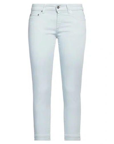 DONDUP DONDUP WOMAN PANTS SKY BLUE SIZE 31 COTTON, ELASTOMULTIESTER, ELASTANE